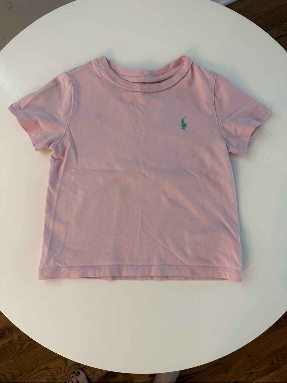 Ralph Lauren Kids Light Pink Tee with Green Pony